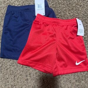 Nike Kids Red and Blue Mesh Shorts